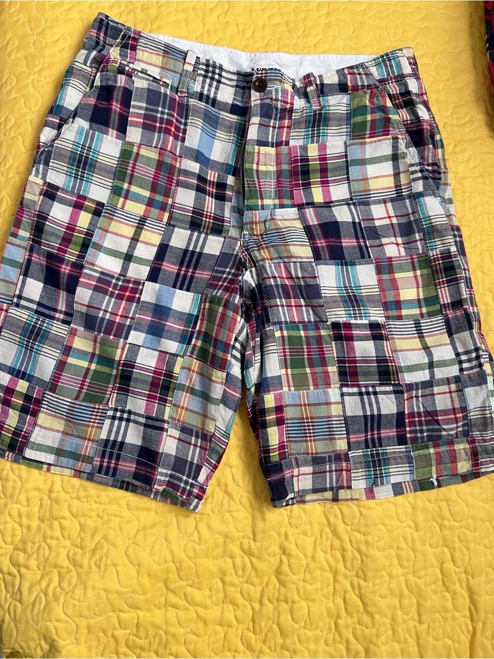J. Crew Men’s Multicolor Madras Plaid Cotton Shorts